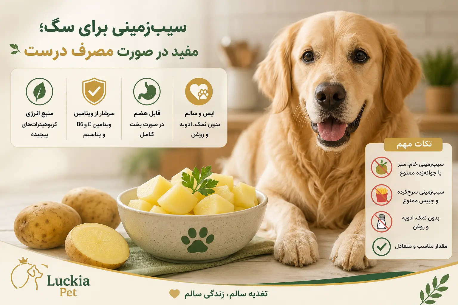 سیب زمینی برای سگ